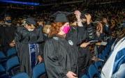 An ODU rite of passage is moving the tassel from the right side of the mortarboard to the left. Photo Chuck Thomas/ODU